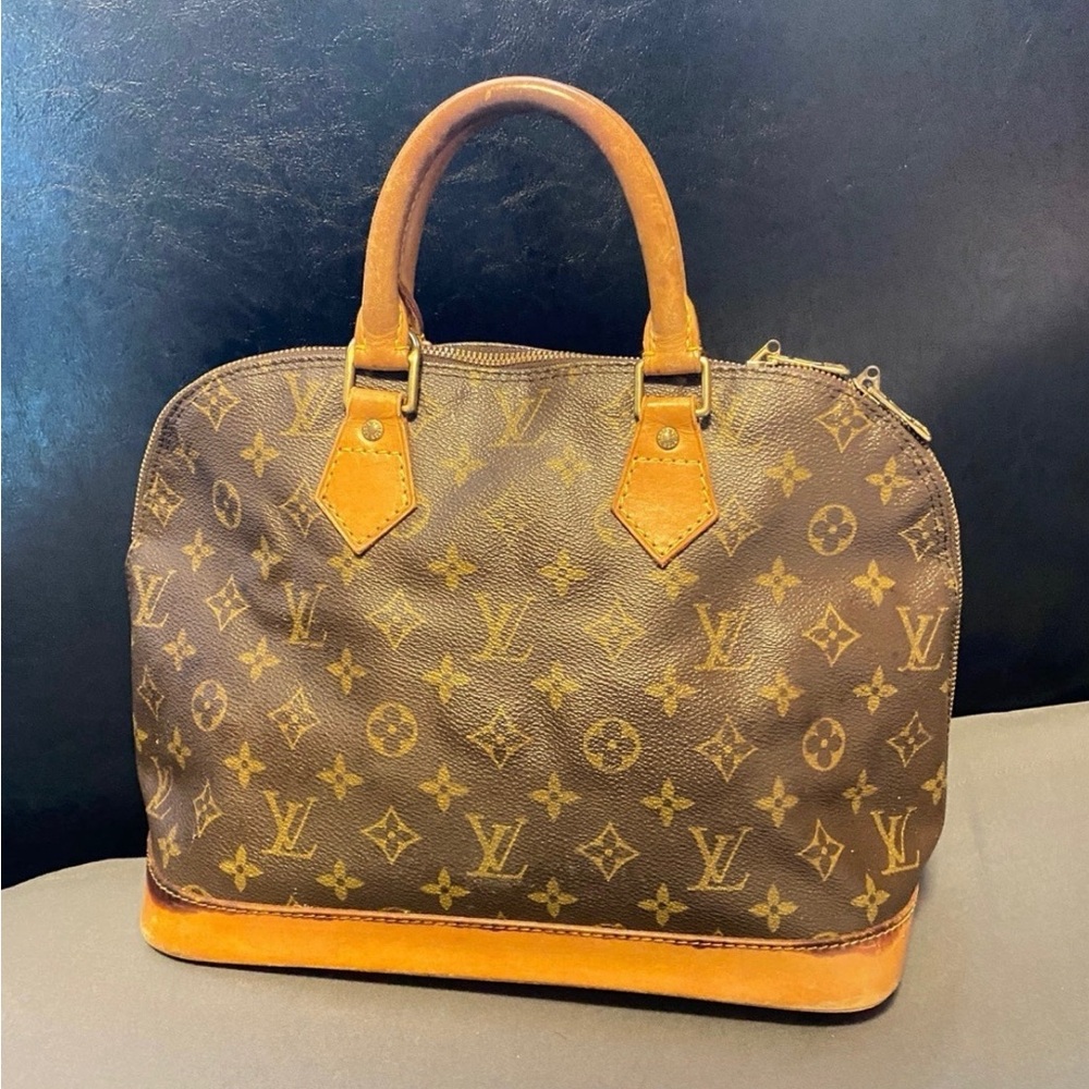 Louis Vuitton Brown Satchel with Iconic Monogram